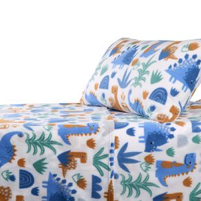 Living & Co Kids Polar Fleece Sheet Set Blue Single