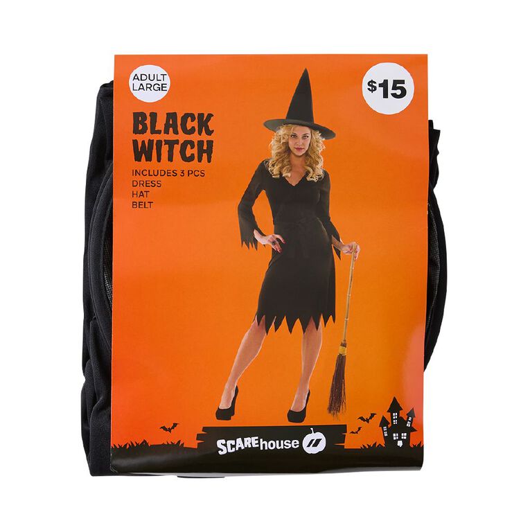 Scarehouse Black Witch Costume Adult Large, , hi-res