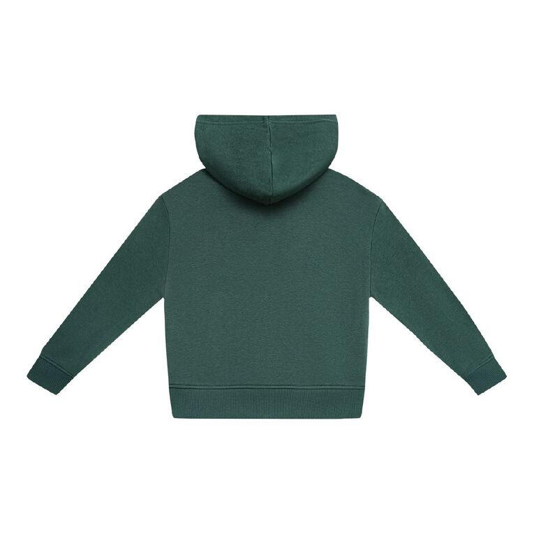 Young Original Plain Zip-Thru Hoodie, Green Dark, hi-res