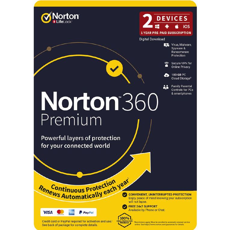 Norton 360 Premium 2 Device 12 Months, , hi-res