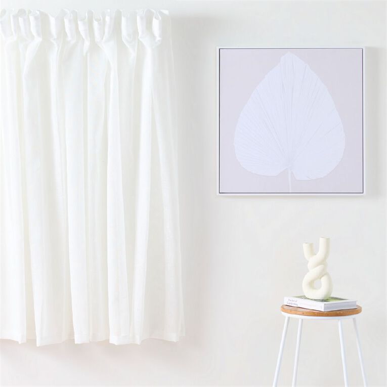 Living & Co Oslo Voile White 80-160cm Wide/213cm Drop, , hi-res