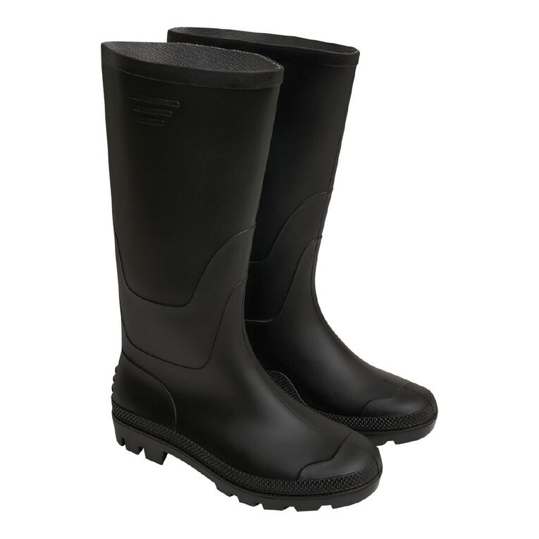 H&H Women's PVC Work Boots, Black, hi-res