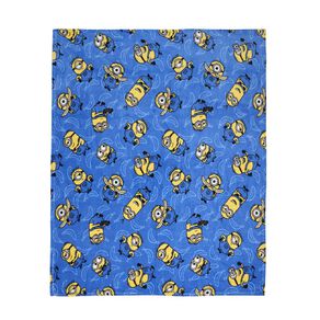 Minions Coral Fleece Throw Blue 127cm x 152cm
