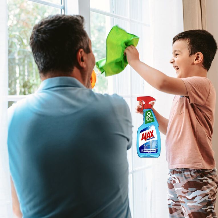 Ajax Spray n' Wipe Triple Action Glass Cleaner 500ml, , hi-res