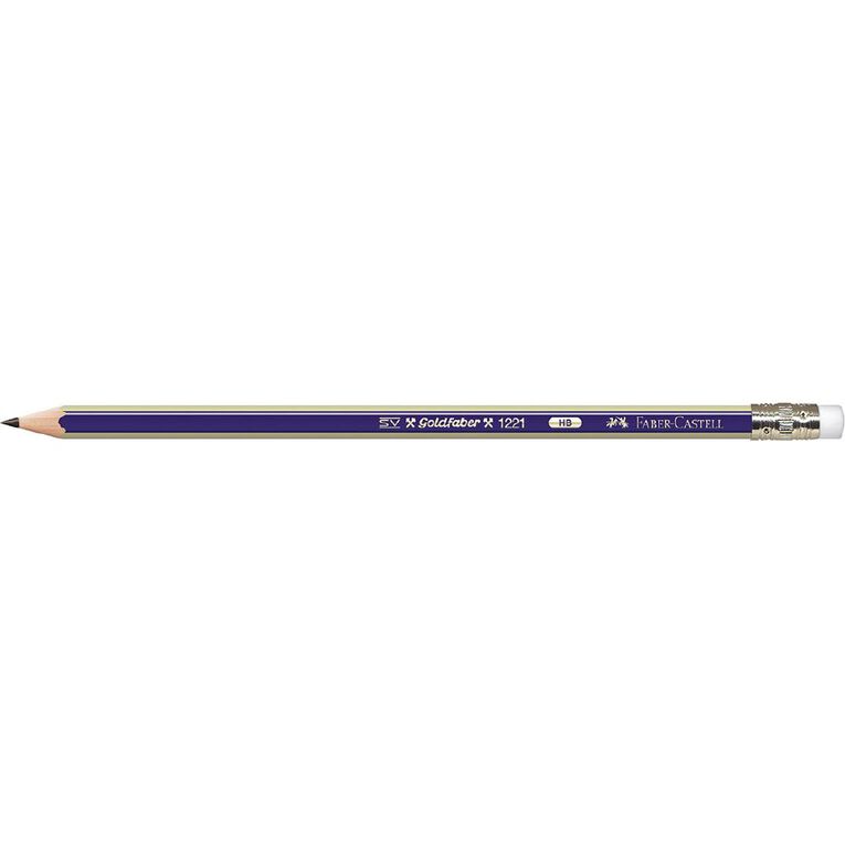 Faber-Castell Pencil Hb Eraser Tip Black, , hi-res