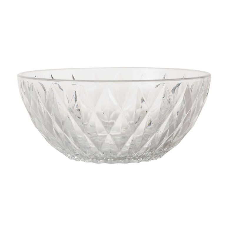 Living & Co Cut Glass Salad Bowl Clear Clear, , hi-res