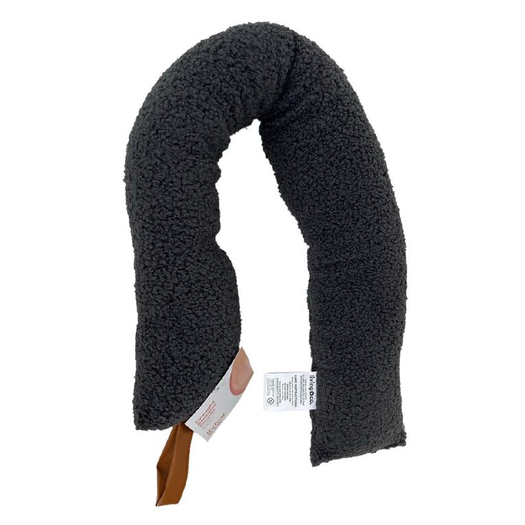 Living & Co Draught Stopper Boucle 84cm Charcoal, , hi-res