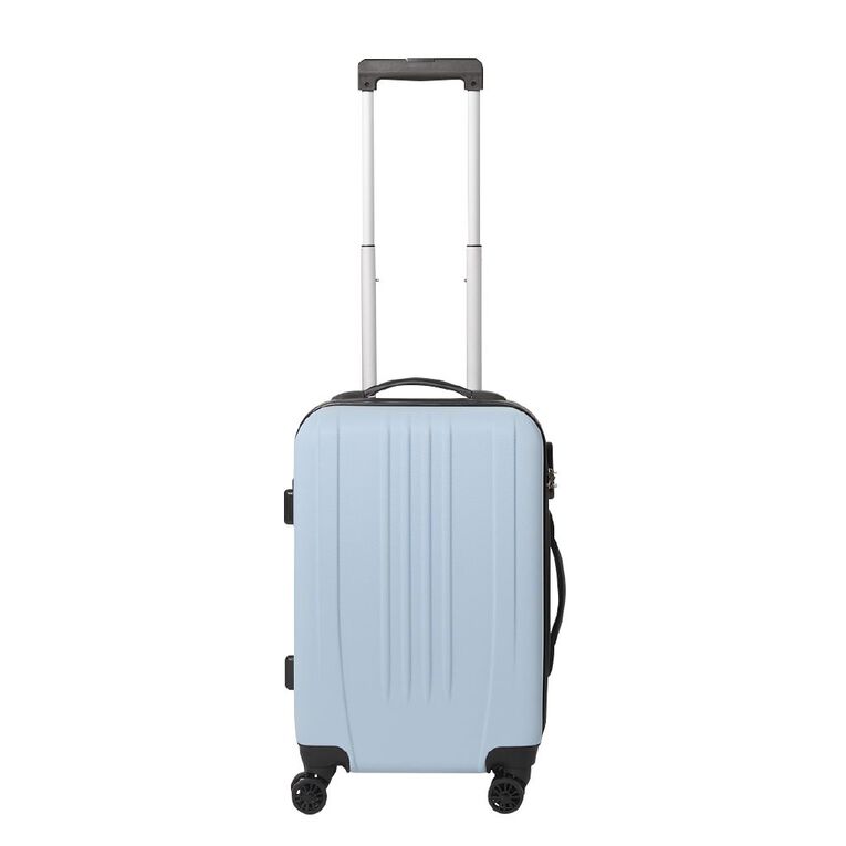 Living & Co 50cm Hard Textured Carry On Suitcase Sky Blue, , hi-res