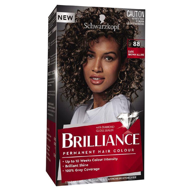 Schwarzkopf Brilliance Hair Colour Dark Brown Allure 88, , hi-res