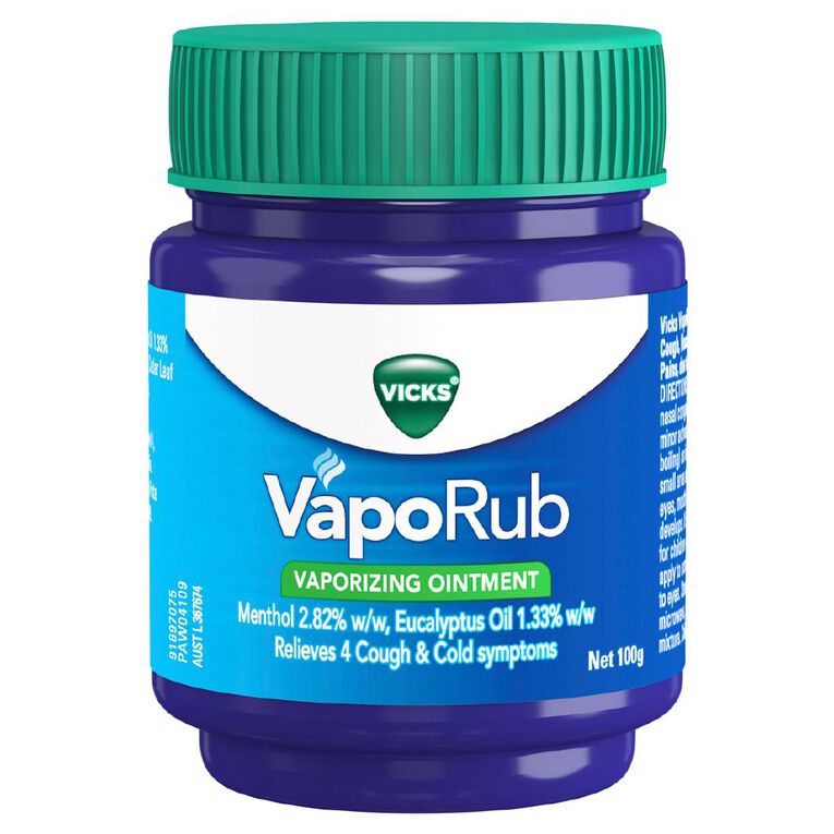 Vicks VapoRub Chest Rub and Vaporizing Ointment Decongestant 100g, , hi-res