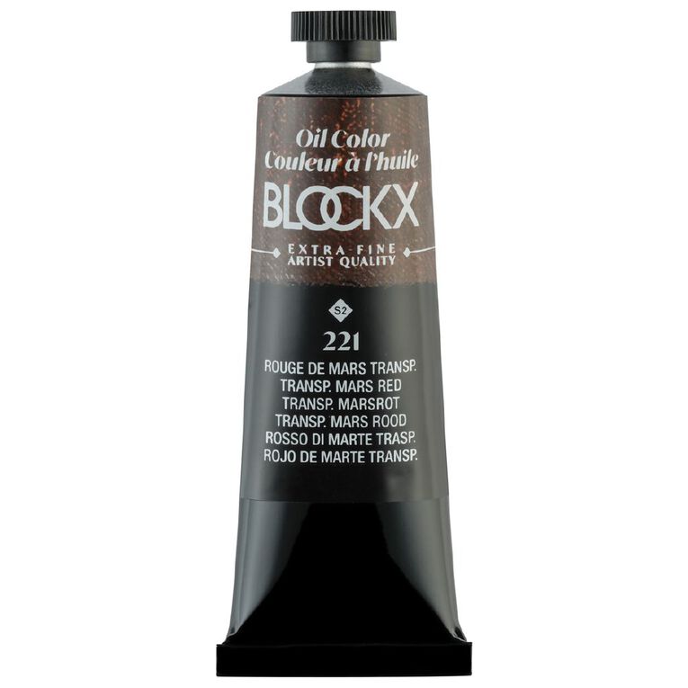 BLOCKX Oil Tube 35ml S2 221 Transparent Mars Red Red, , hi-res