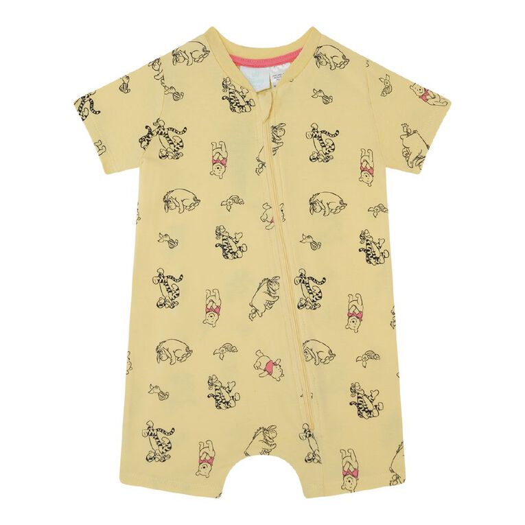 Babyhug Half Sleeves Shorts Night Suit Winnie The Pooh Print - Blue