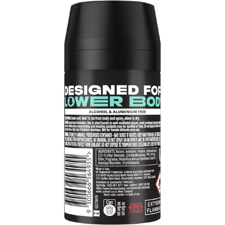 Lynx Lower Body Deo Spray Coconut 8X6 100ml, , hi-res