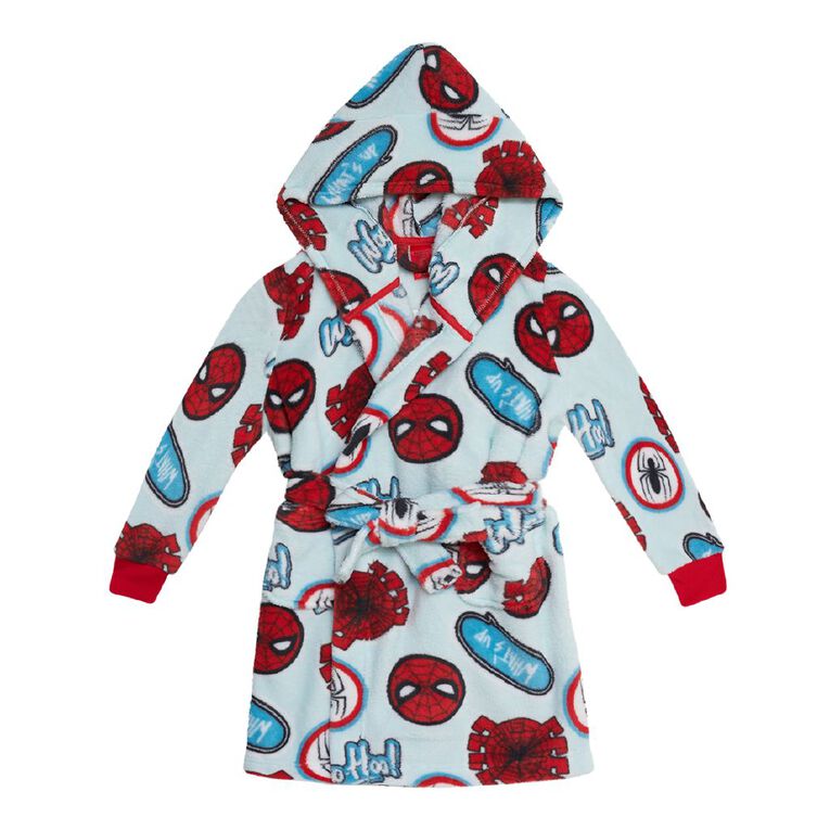 Spider-Man Boy's Coral Fleece Robe, Blue Light, hi-res