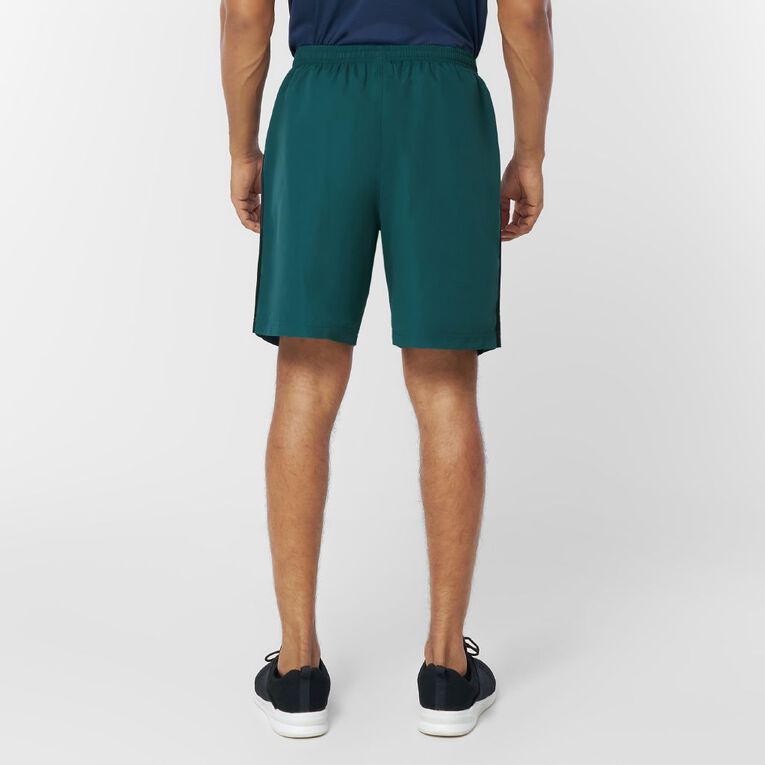 Active Intent Men's Double Stripe Shorts, Green Dark, hi-res