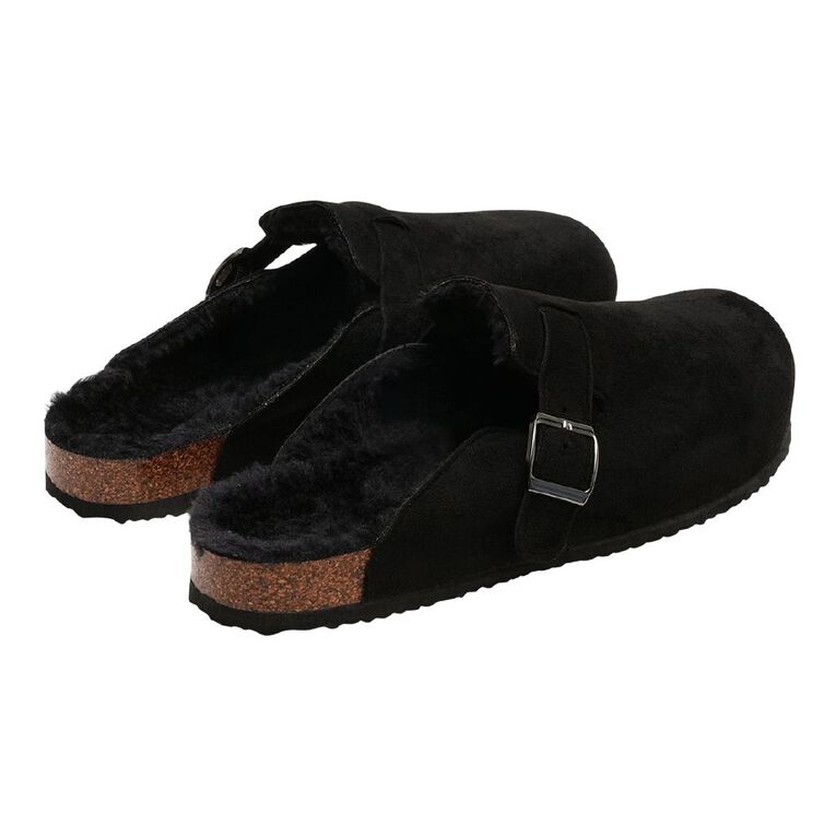 H&H Women's Clog Slippers, Black, hi-res