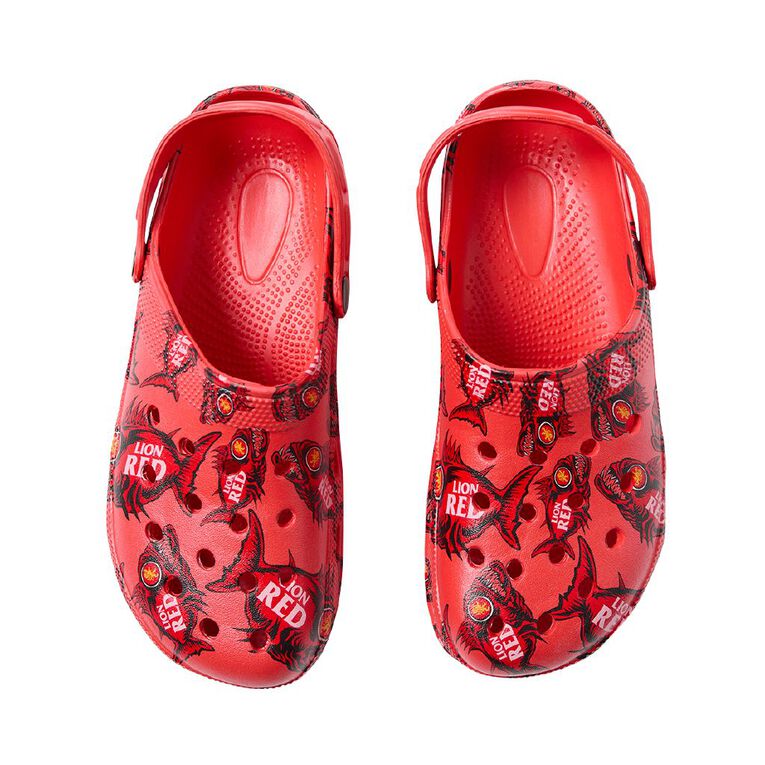 Lion Red Men's Frog Clog Shoes, Red, hi-res