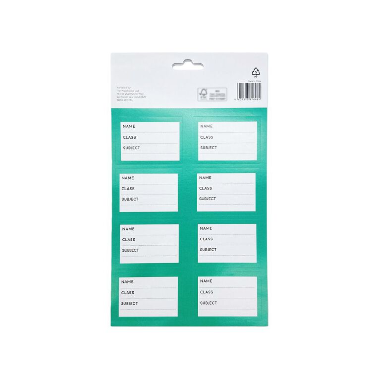 WS Book Labels Green, , hi-res