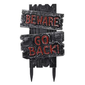 Scarehouse Beware Sign Decoration