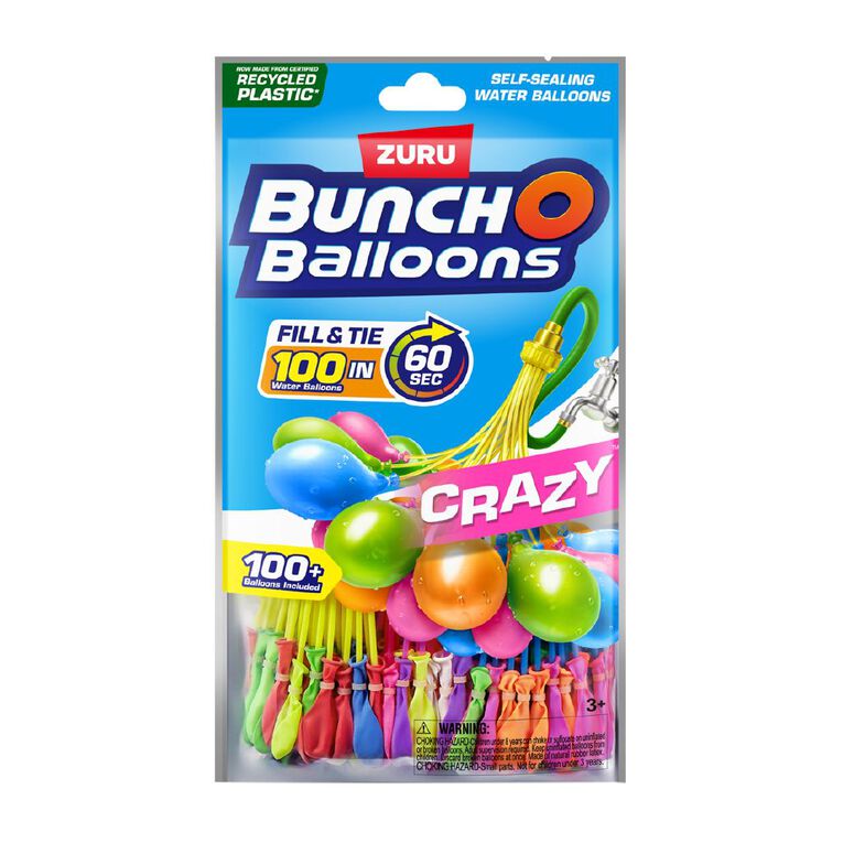 Zuru Bunch O Balloons Crazy Party 3 Stem Pack, , hi-res