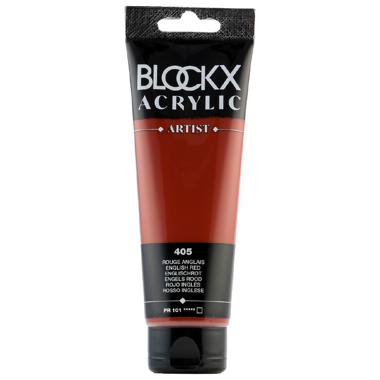 BLOCKX Acrylic Tube 120ml English Red Red, , hi-res