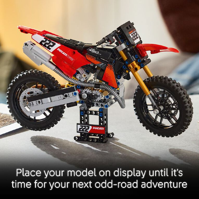 LEGO Technic Ducati Desmo450 MX Factory Motorcycle 42238, , hi-res