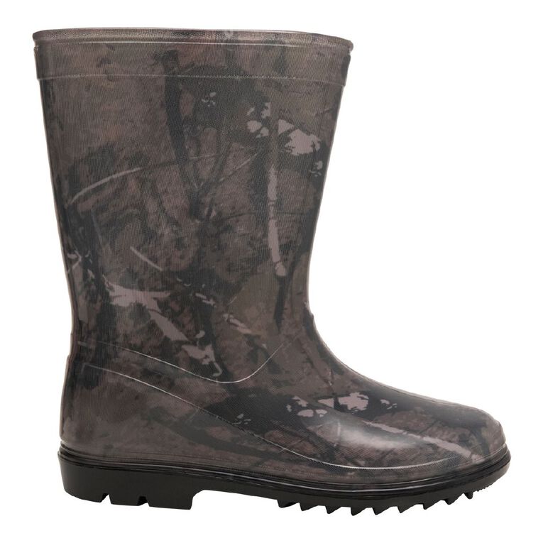 Back Country Senior Kids' PVC Gumboots, Khaki, hi-res