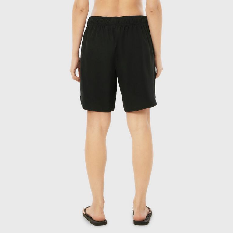 H&H Women's 8 Inch Board Shorts, Black, hi-res