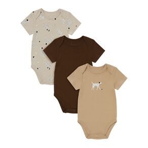 Young Original Baby Short Sleeve Printed Bodysuit 3 Pack