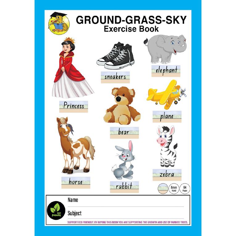 Clever Kiwi Ground Grass Sky Writing Book, , hi-res
