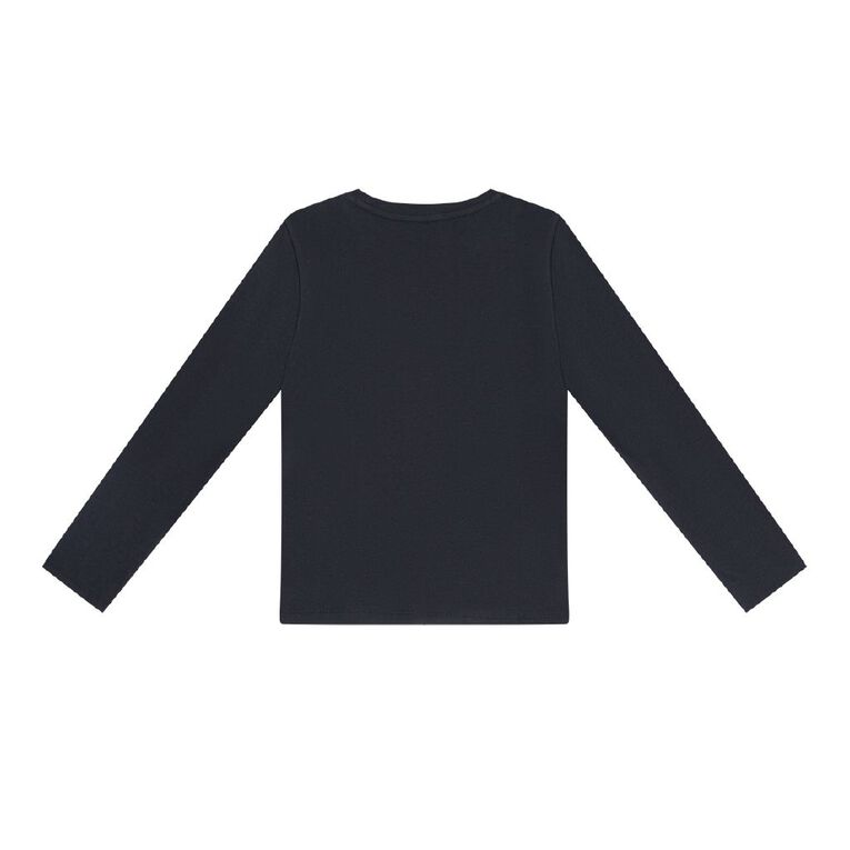 Young Original Relaxed Fit Long Sleeve Printed Tee, Black, hi-res
