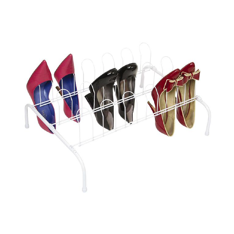 Floor Shoe Rack 9 White, , hi-res