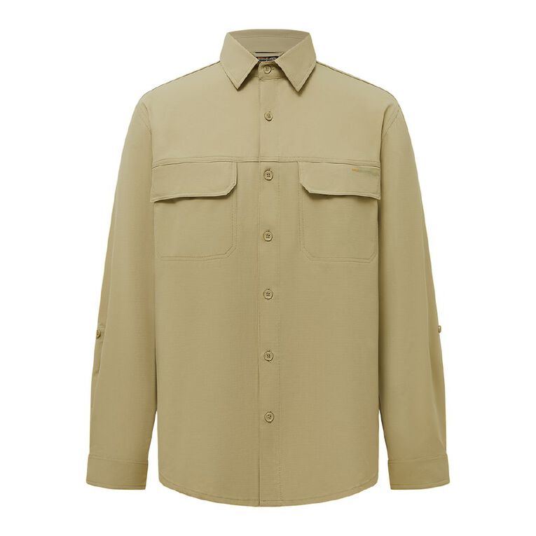 Back Country Men's Long Sleeve Lightweight Shirt, Brown Light, hi-res