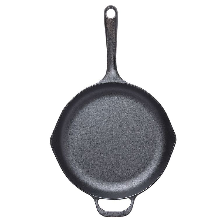 Living & Co Cast Iron Frypan Black, , hi-res