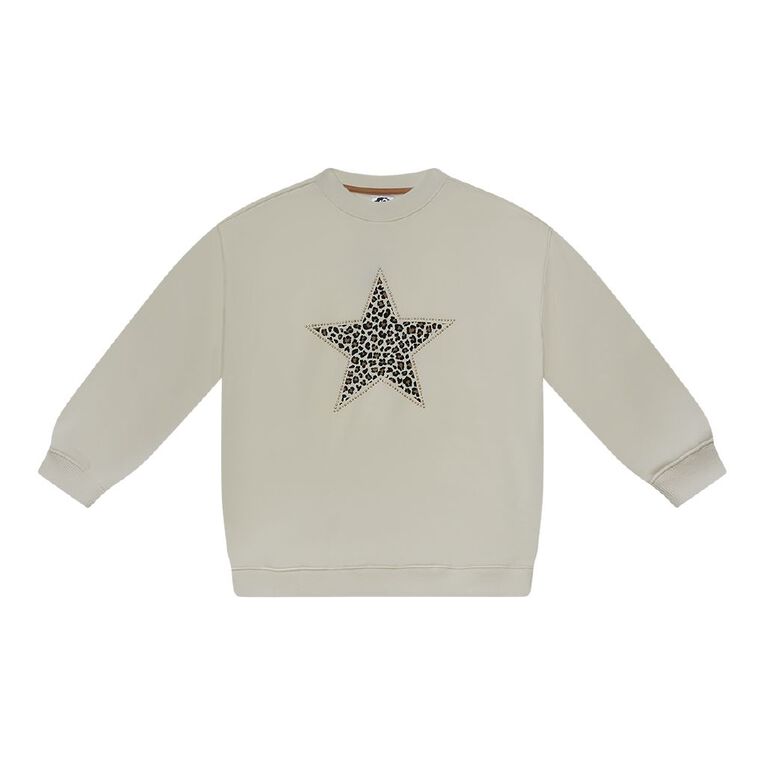 Young Original Oversized Crew Sweat, Cream, hi-res