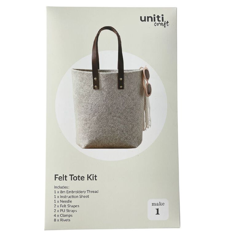 Uniti Adults Felt Tote Stitching Kit, , hi-res