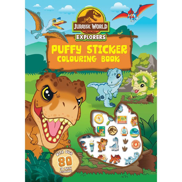 Jurassic World Explorers: Puffy Sticker Colouring Book, , hi-res