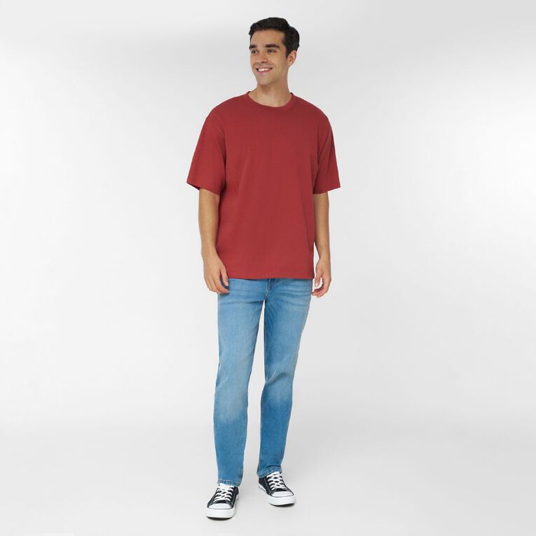 Garage Men's Heavyweight Boxy Tee, Red Dark, hi-res