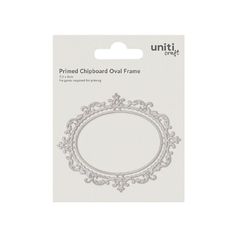Uniti Craft Adults Primed Chipboard Oval Frame 1pc Little Birdie, , hi-res