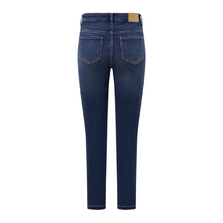 H&H Women's High Rise Skinny Jeans, Denim Dark, hi-res
