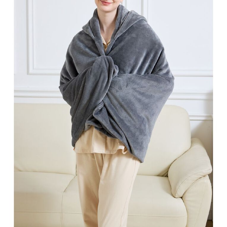 Living & Co Hooded Wearable Electric Throw, , hi-res