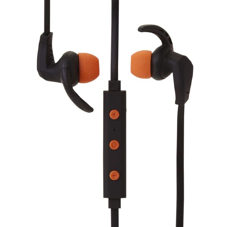 Active Intent Bluetooth Sports Earbuds Black/Orange, , hi-res