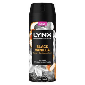 Lynx Deodorant Fine Fragrance Black Vanilla 150ml