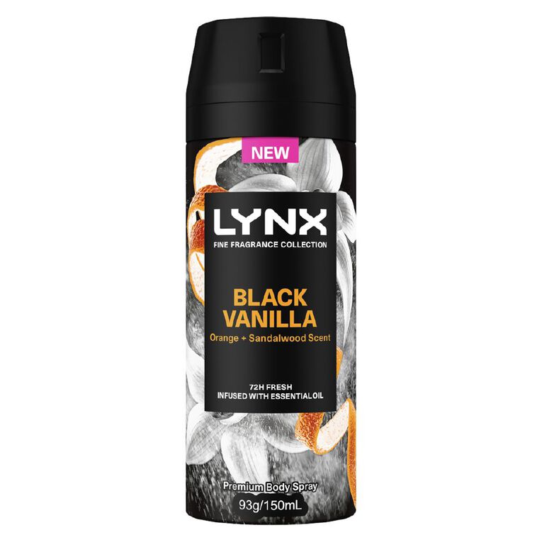 Lynx Deodorant Fine Fragrance Black Vanilla 150ml, , hi-res