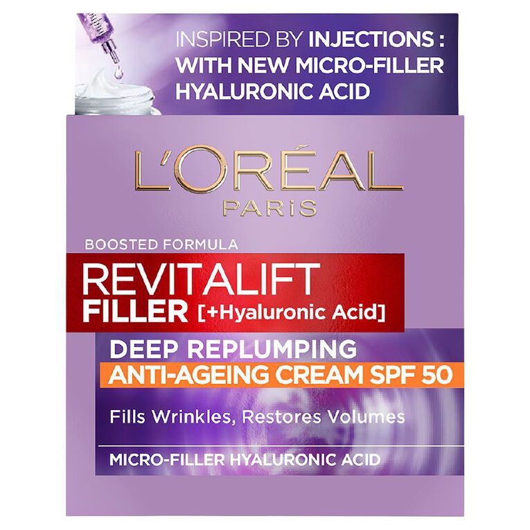 L'Oreal Paris Revitalift Filler SPF50 Day Cream 50ml, , hi-res