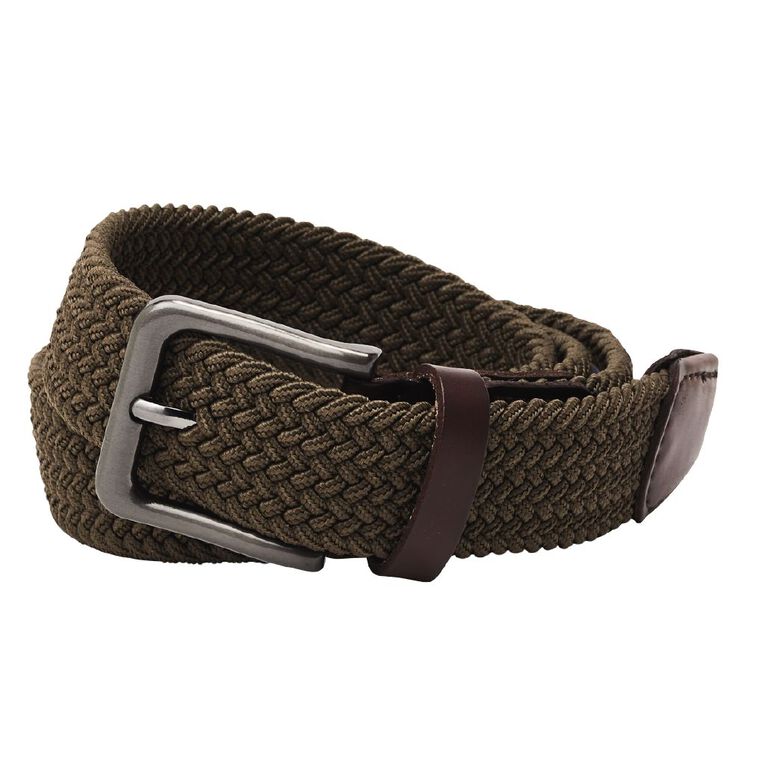H&H Men's Stretch Belt, Khaki, hi-res