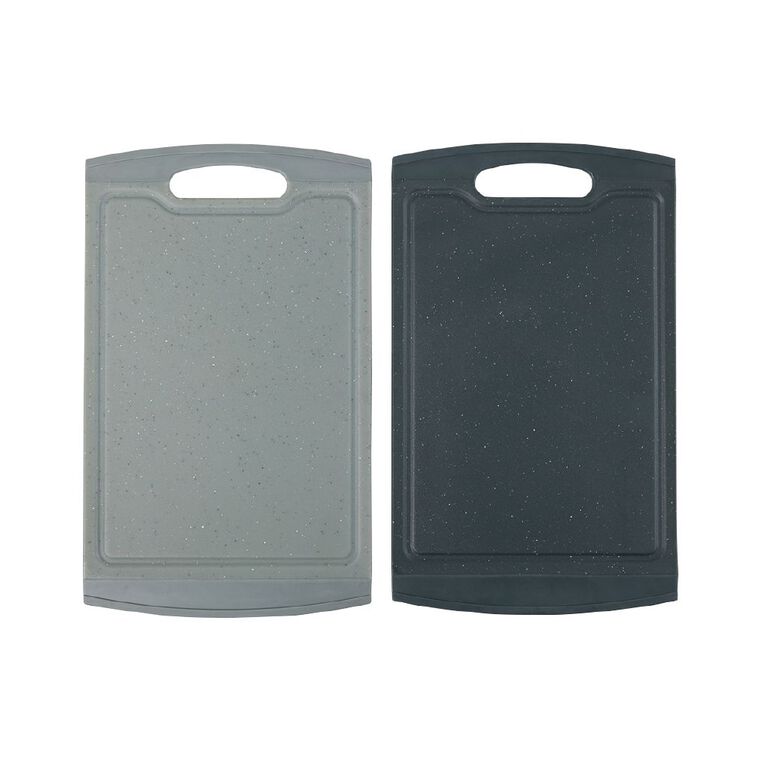 Living & Co Chopping Board Stone Look Grey 2 Pack, , hi-res