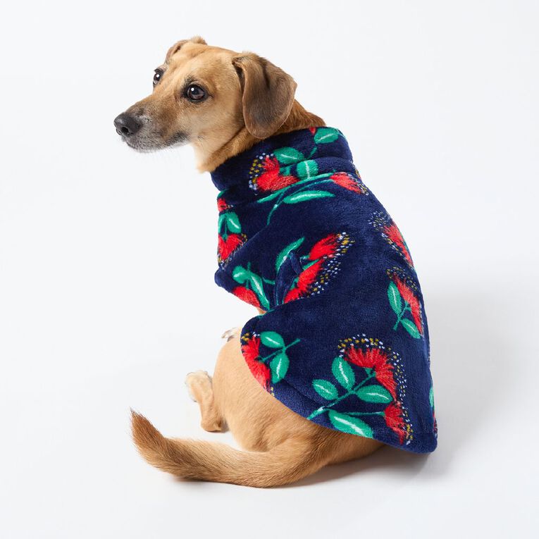 Petzone Soft Fleece Pet Coat Blue Medium