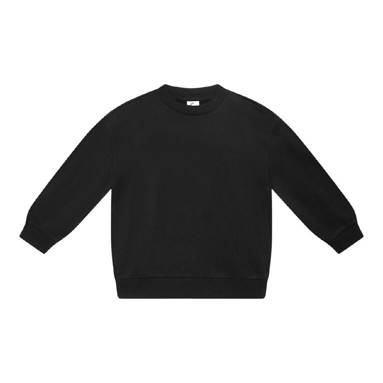 Young Original Plain Crew Sweat, Black, hi-res