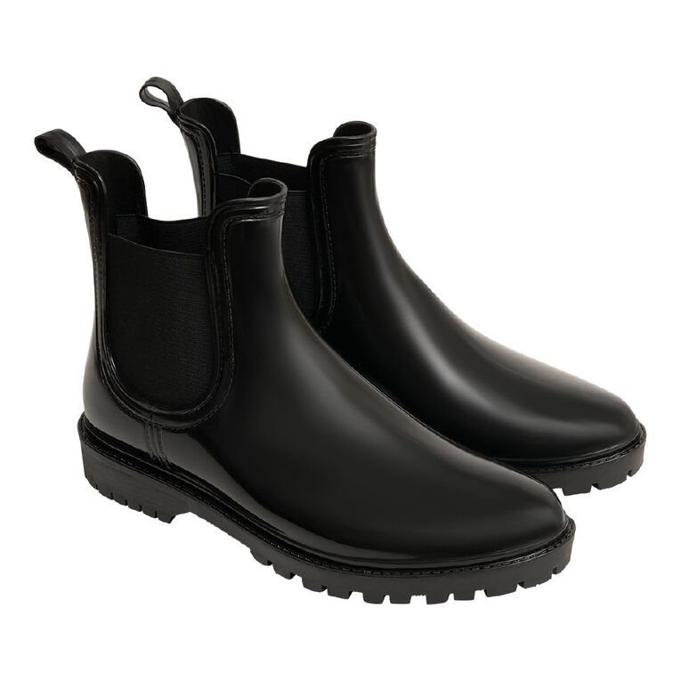 H&H Women's Ellie Gumboots, Black Patent, hi-res
